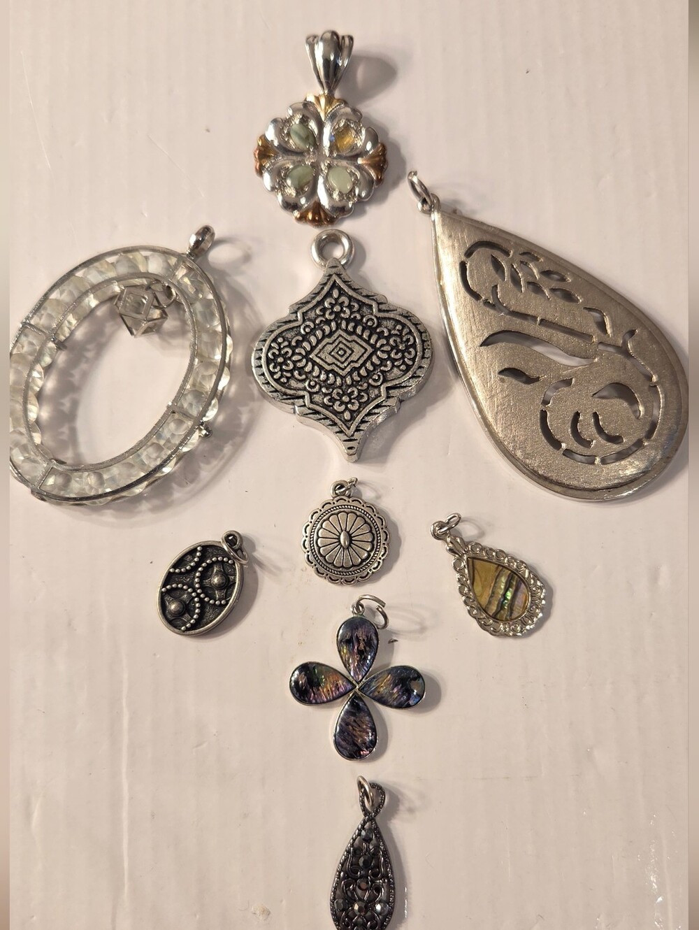 Pendants Silver Tone Lot